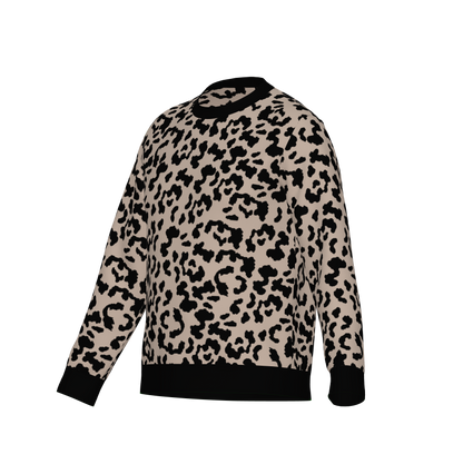 Classic Fit Leopard Pattern Knit Sweater WNK0003