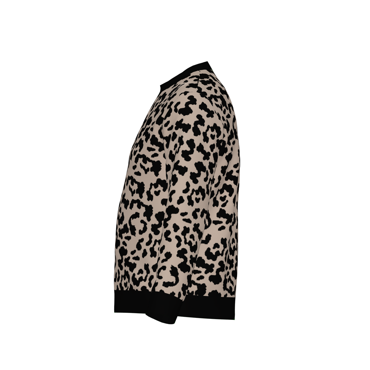 Classic Fit Leopard Pattern Knit Sweater WNK0003