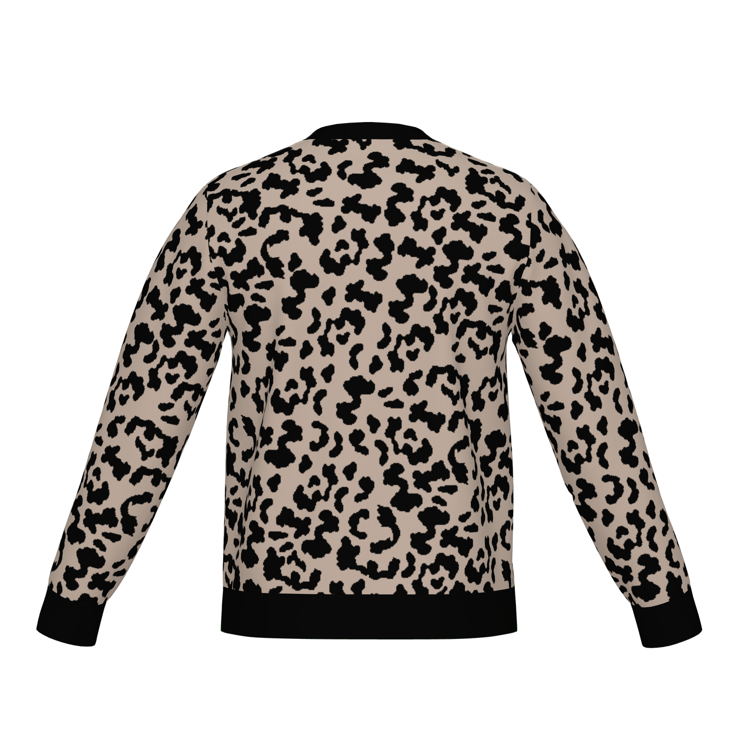 Classic Fit Leopard Pattern Knit Sweater WNK0003