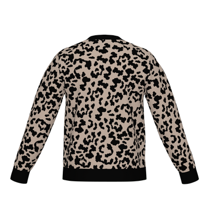 Classic Fit Leopard Pattern Knit Sweater WNK0003