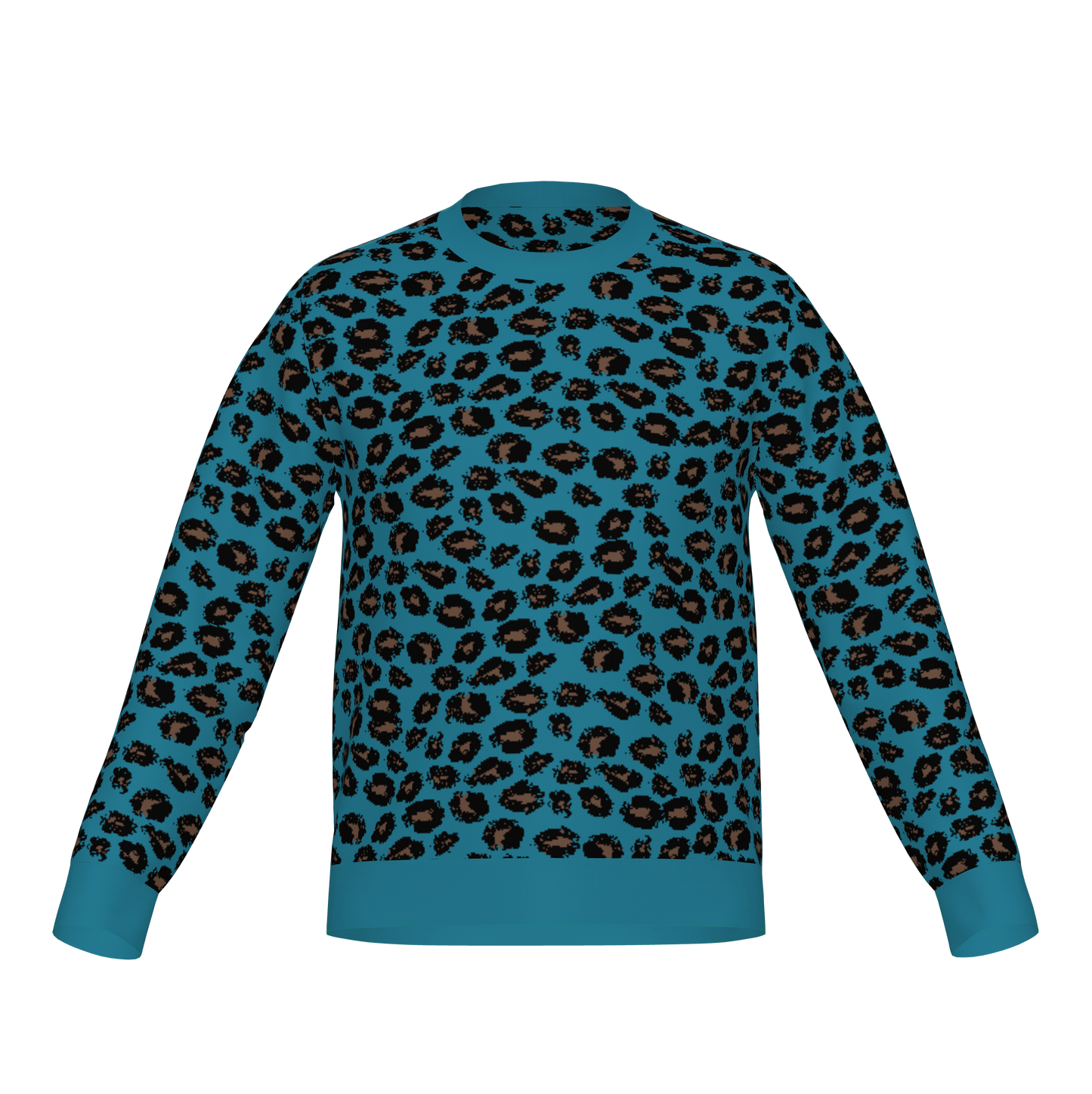 Classic Fit Leopard Pattern Knit Sweater WNK0006