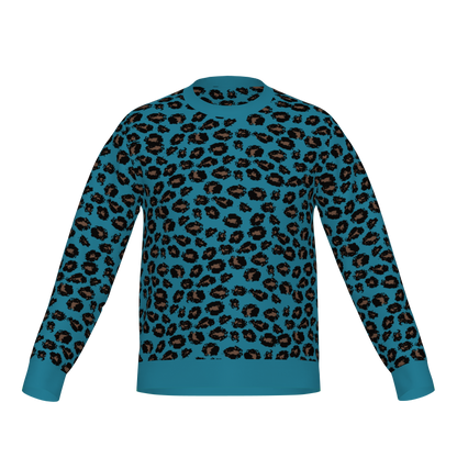 Classic Fit Leopard Pattern Knit Sweater WNK0006