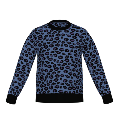 Classic Fit Leopard Pattern Knit Sweater WNK0006