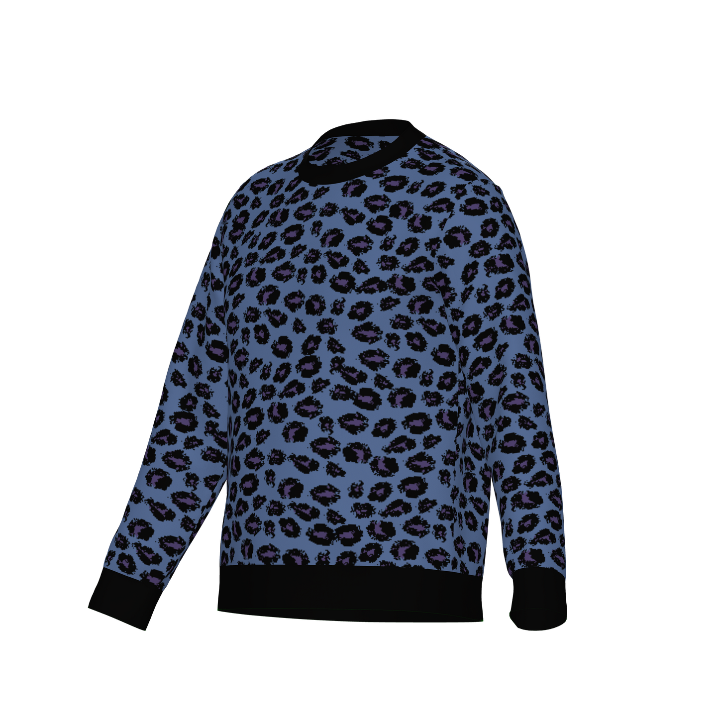 Classic Fit Leopard Pattern Knit Sweater WNK0006