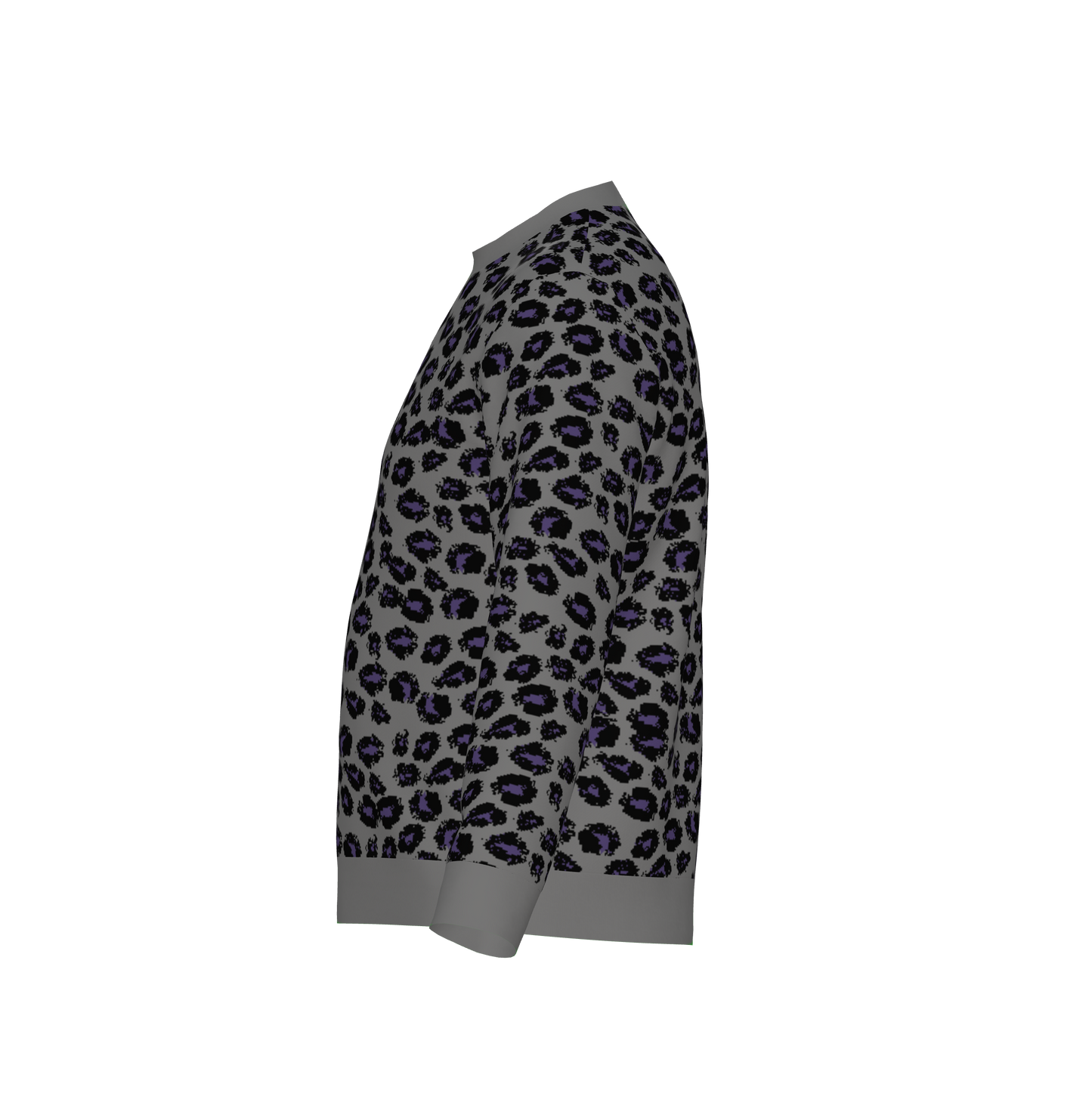 Classic Fit Leopard Pattern Knit Sweater WNK0006