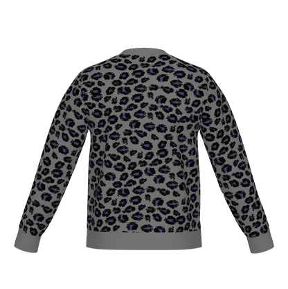 Classic Fit Leopard Pattern Knit Sweater WNK0006