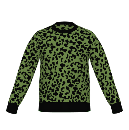 Classic Fit Leopard Pattern Knit Sweater WNK0003