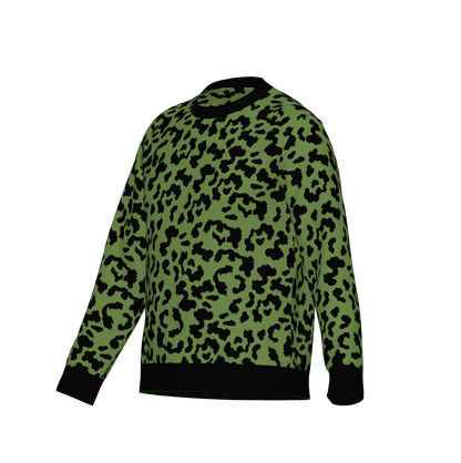 Classic Fit Leopard Pattern Knit Sweater WNK0003