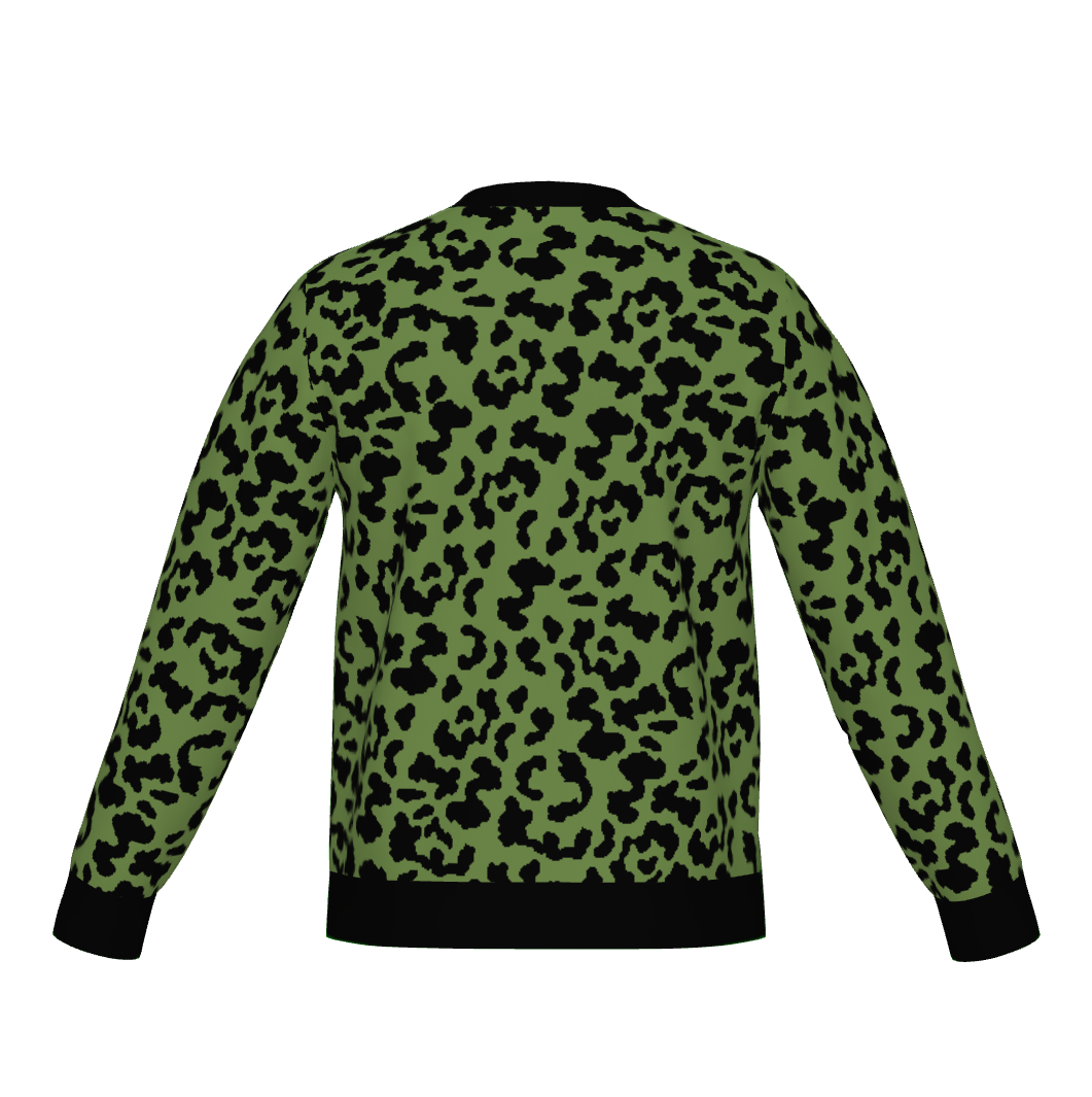 Classic Fit Leopard Pattern Knit Sweater WNK0003