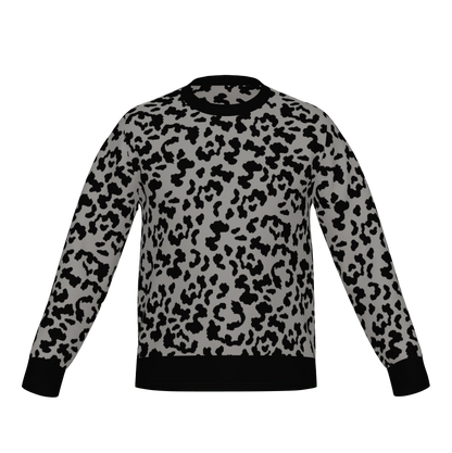 Classic Fit Leopard Pattern Knit Sweater WNK0003