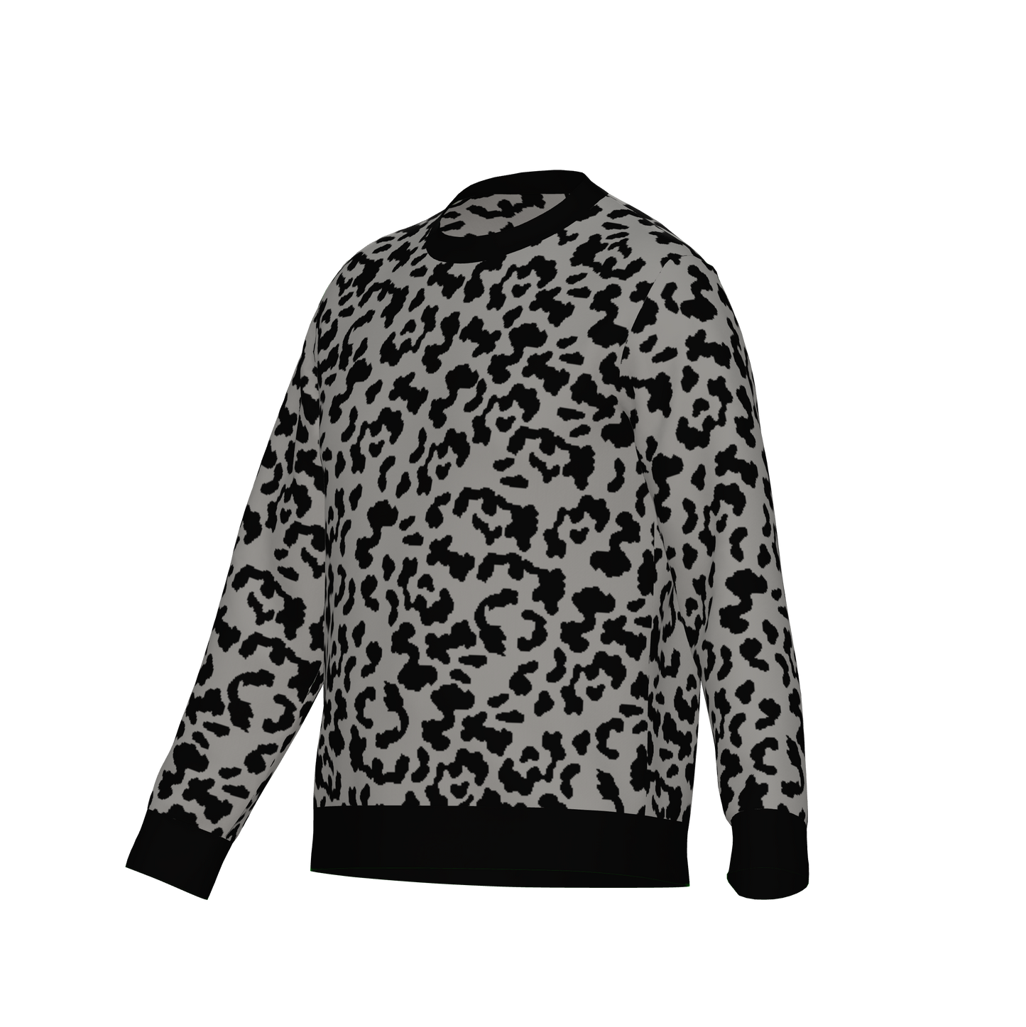 Classic Fit Leopard Pattern Knit Sweater WNK0003