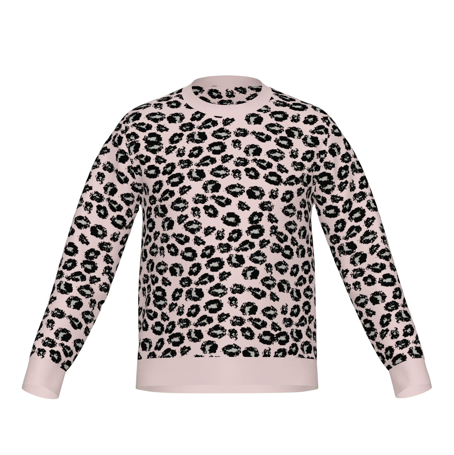 Classic Fit Leopard Pattern Knit Sweater WNK0006