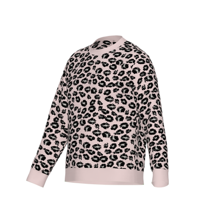 Classic Fit Leopard Pattern Knit Sweater WNK0006