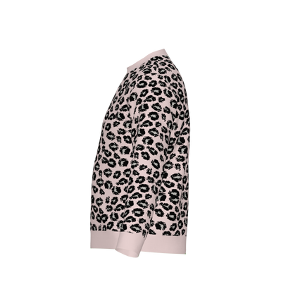 Classic Fit Leopard Pattern Knit Sweater WNK0006