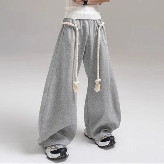 Rope Detail Balloon Wide Leg Sweatpants WN27812