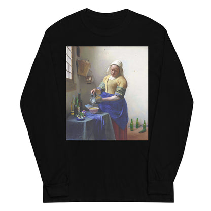 Johannes Vermeer - The Milkmaid Long Sleeve T-shirt AF0030