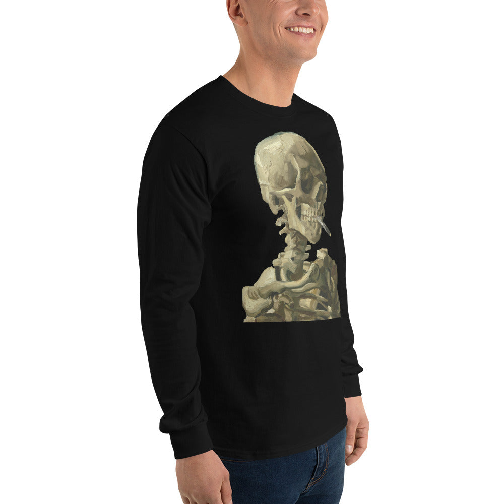 Vincent van Gogh - Head Of A Skeleton With A Burning Cigarette Long Sleeve T-shirt AF0017