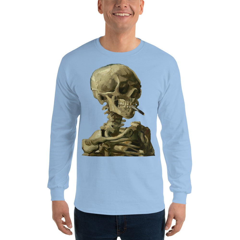 Vincent van Gogh - Head Of A Skeleton With A Burning Cigarette Long Sleeve T-shirt AF0017