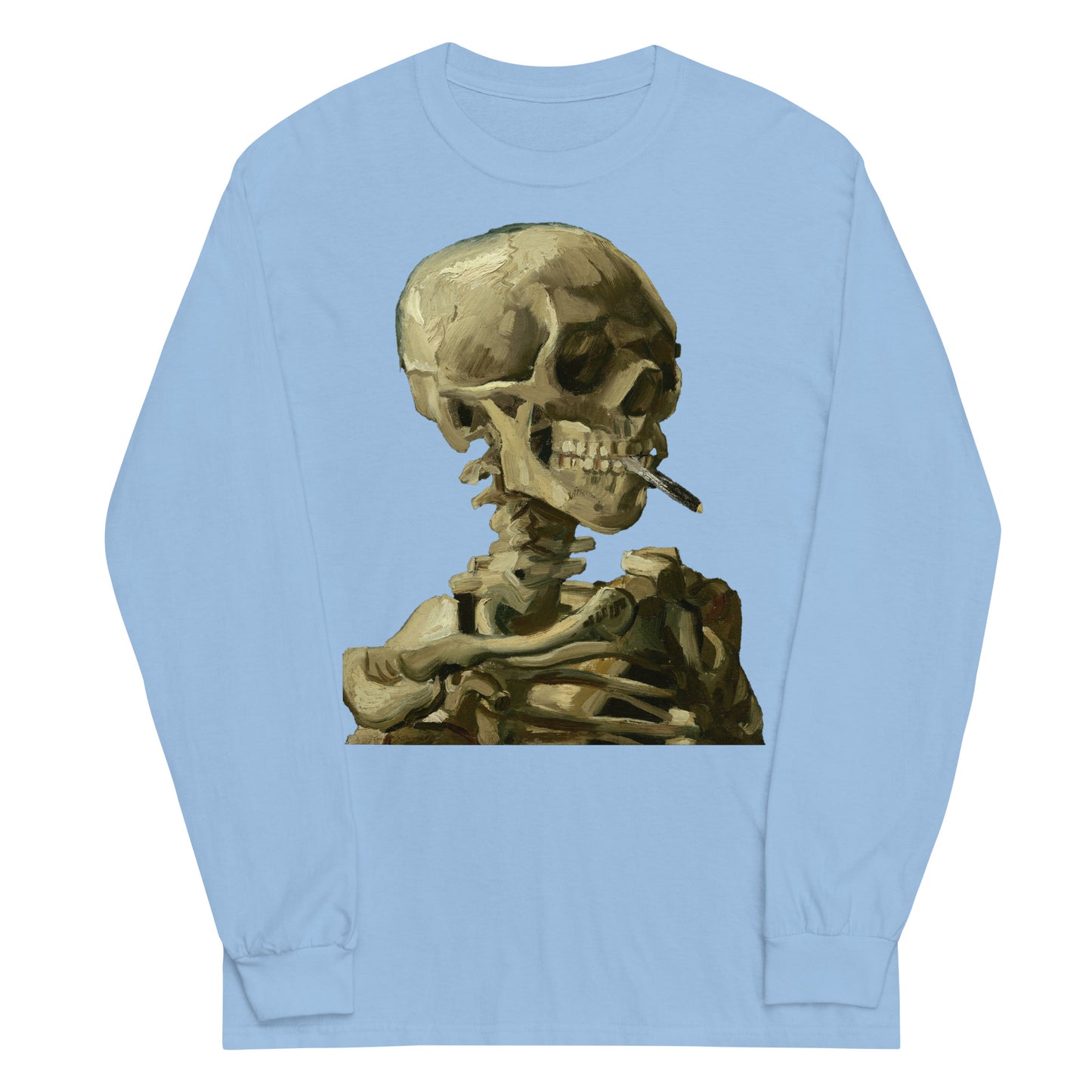 Vincent van Gogh - Head Of A Skeleton With A Burning Cigarette Long Sleeve T-shirt AF0017