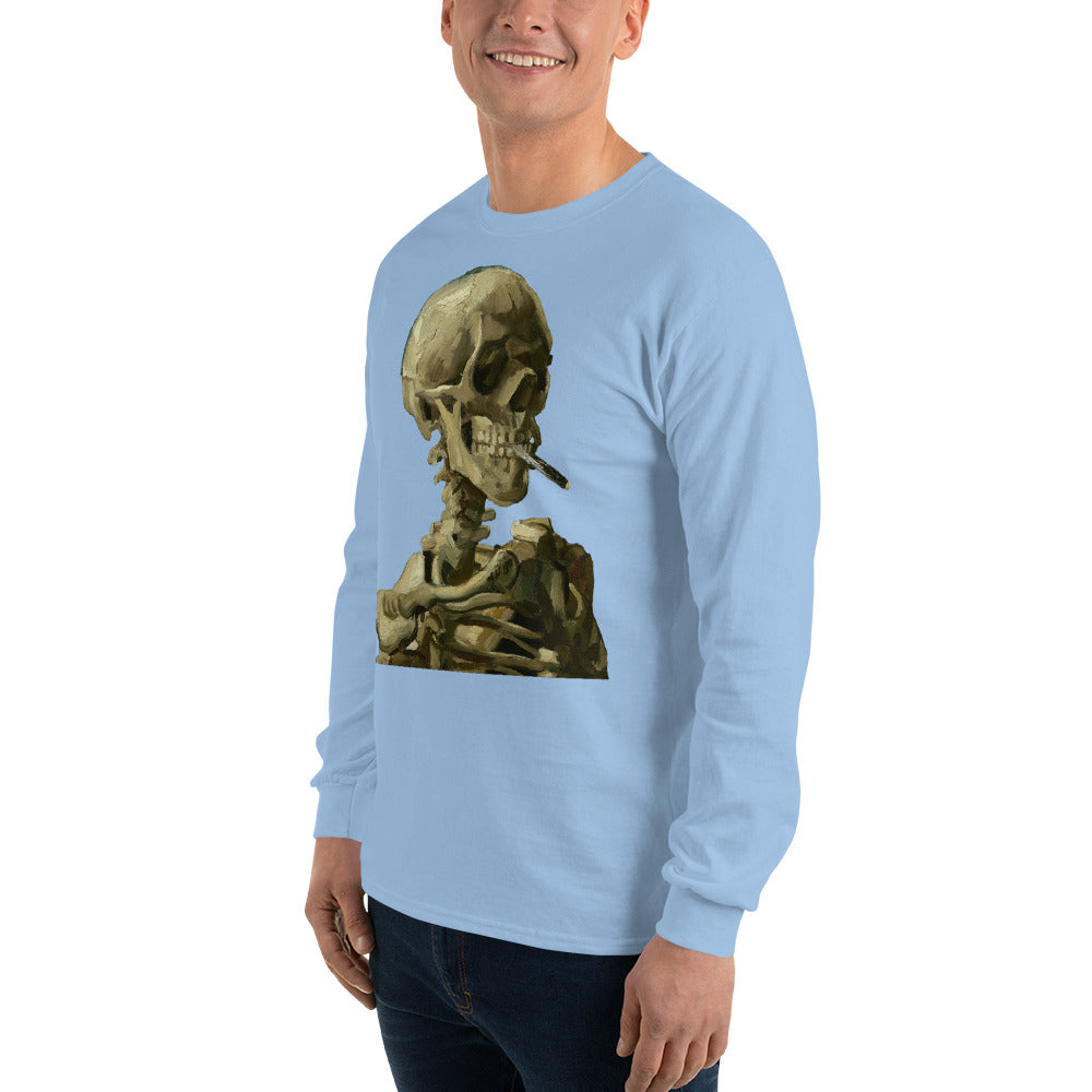 Vincent van Gogh - Head Of A Skeleton With A Burning Cigarette Long Sleeve T-shirt AF0017