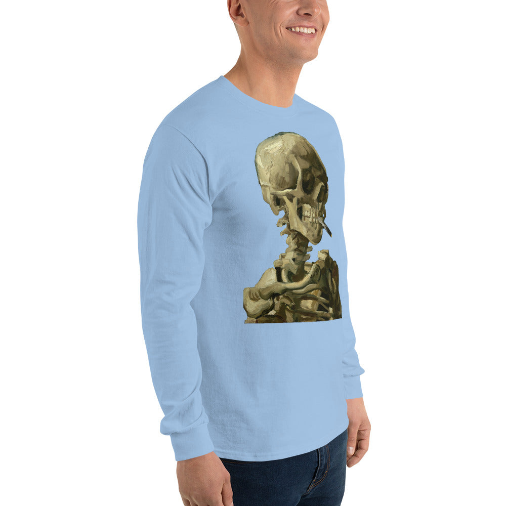 Vincent van Gogh - Head Of A Skeleton With A Burning Cigarette Long Sleeve T-shirt AF0017