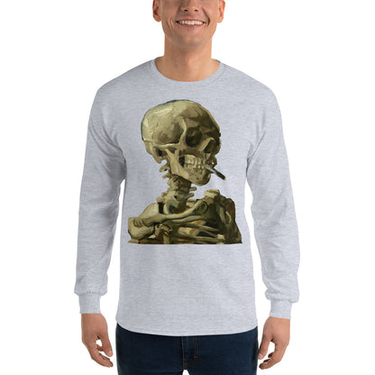 Vincent van Gogh - Head Of A Skeleton With A Burning Cigarette Long Sleeve T-shirt AF0017