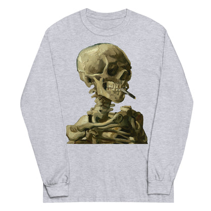 Vincent van Gogh - Head Of A Skeleton With A Burning Cigarette Long Sleeve T-shirt AF0017