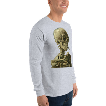 Vincent van Gogh - Head Of A Skeleton With A Burning Cigarette Long Sleeve T-shirt AF0017