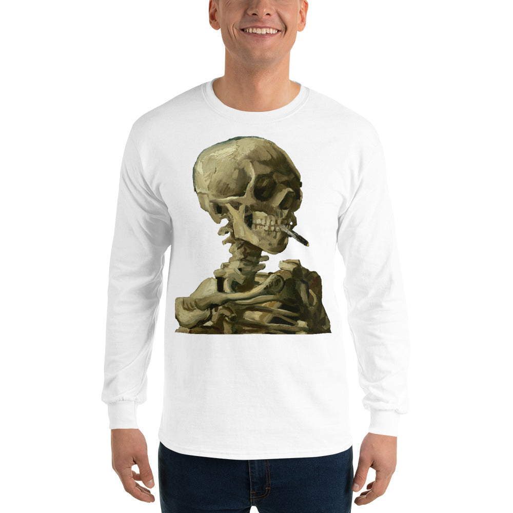 Vincent van Gogh - Head Of A Skeleton With A Burning Cigarette Long Sleeve T-shirt AF0017