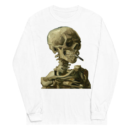 Vincent van Gogh - Head Of A Skeleton With A Burning Cigarette Long Sleeve T-shirt AF0017