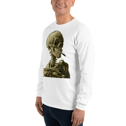 Vincent van Gogh - Head Of A Skeleton With A Burning Cigarette Long Sleeve T-shirt AF0017