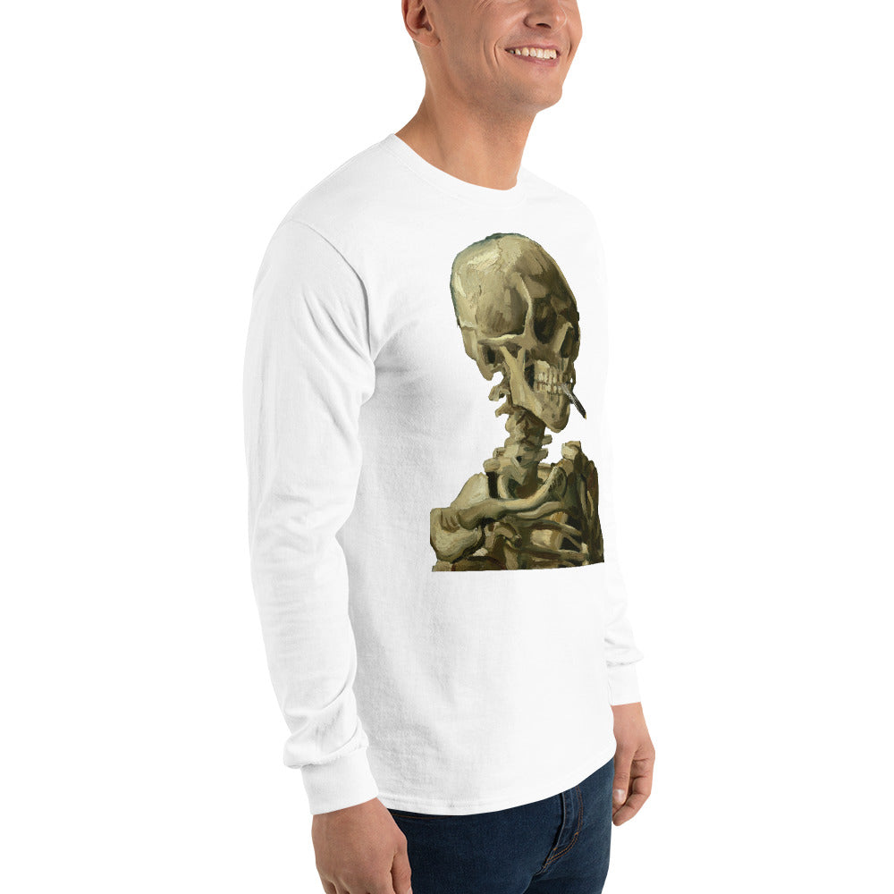 Vincent van Gogh - Head Of A Skeleton With A Burning Cigarette Long Sleeve T-shirt AF0017