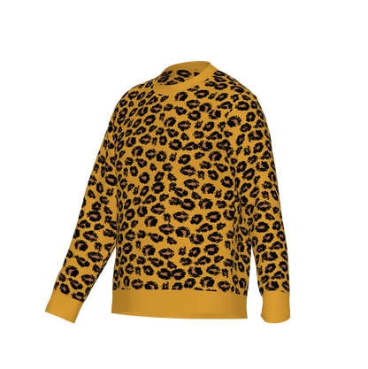 Classic Fit Leopard Pattern Knit Sweater WNK0006