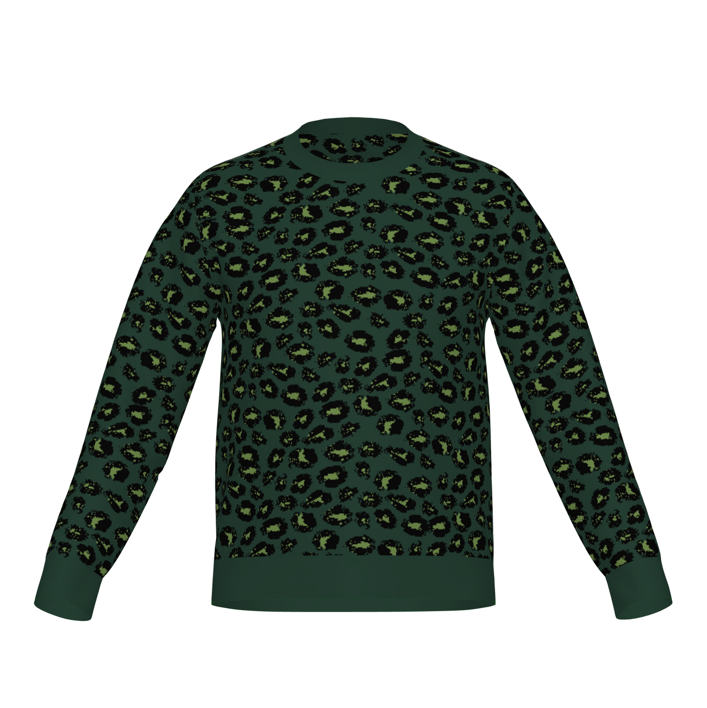 Classic Fit Leopard Pattern Knit Sweater WNK0006