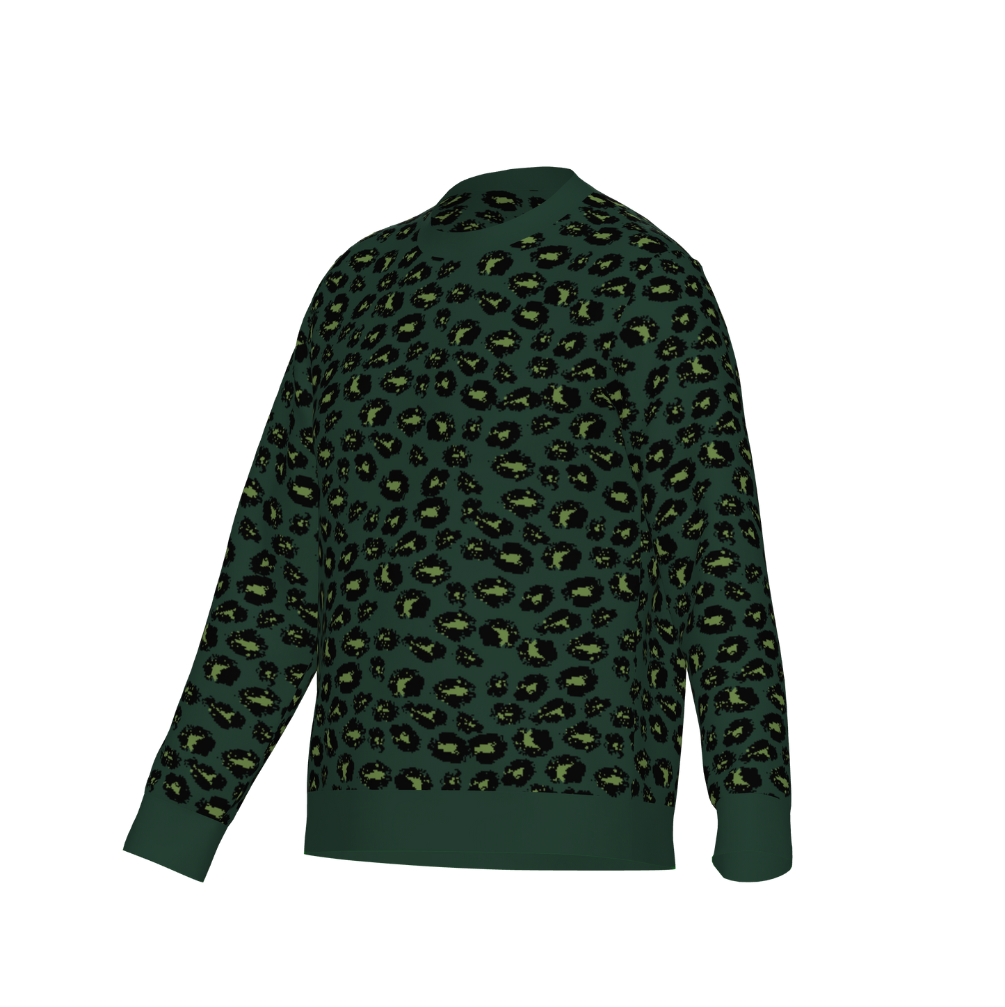 Classic Fit Leopard Pattern Knit Sweater WNK0006