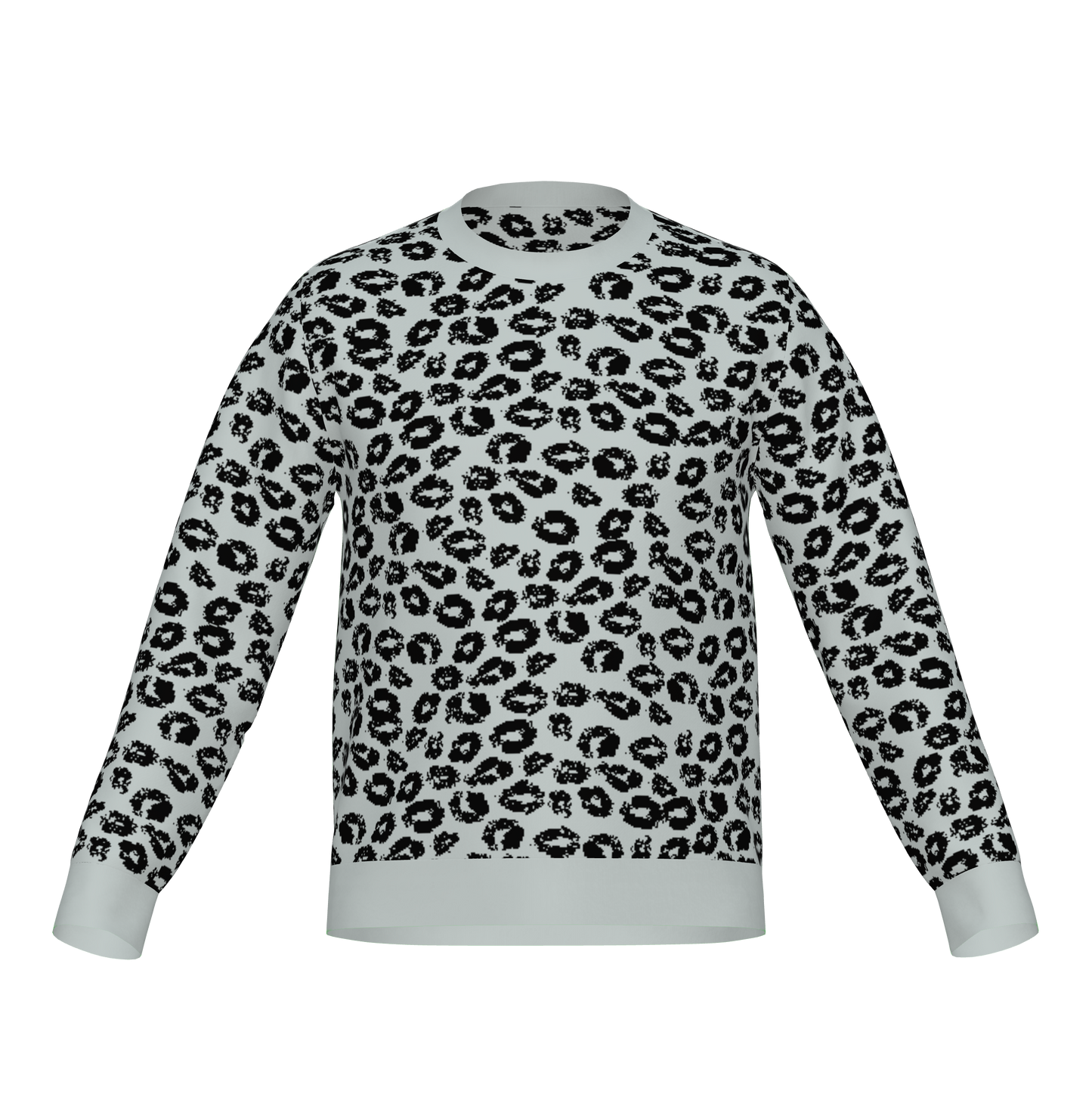 Classic Fit Leopard Pattern Knit Sweater WNK0005