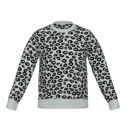 Classic Fit Leopard Pattern Knit Sweater WNK0005