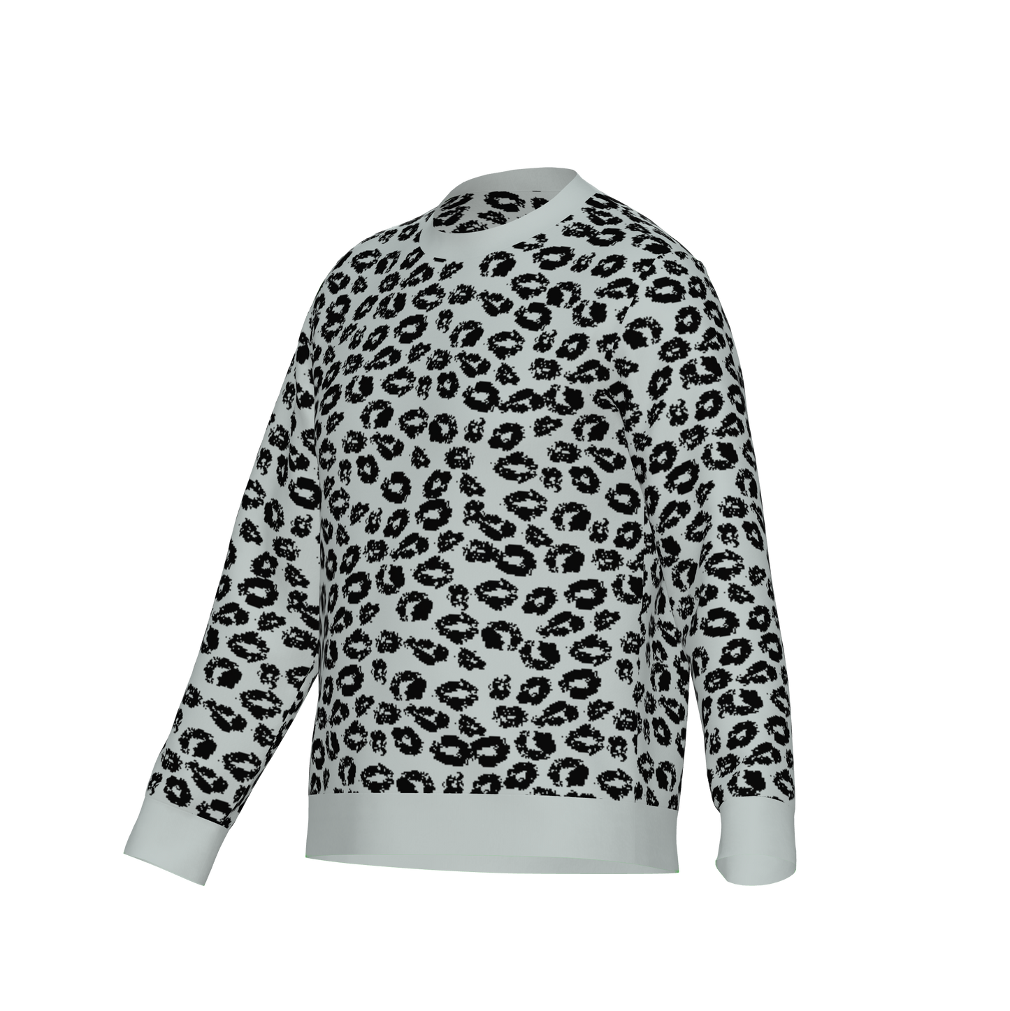 Classic Fit Leopard Pattern Knit Sweater WNK0005