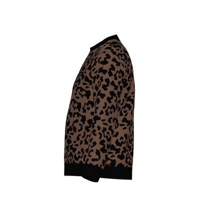 Classic Fit Leopard Pattern Knit Sweater WNK0003