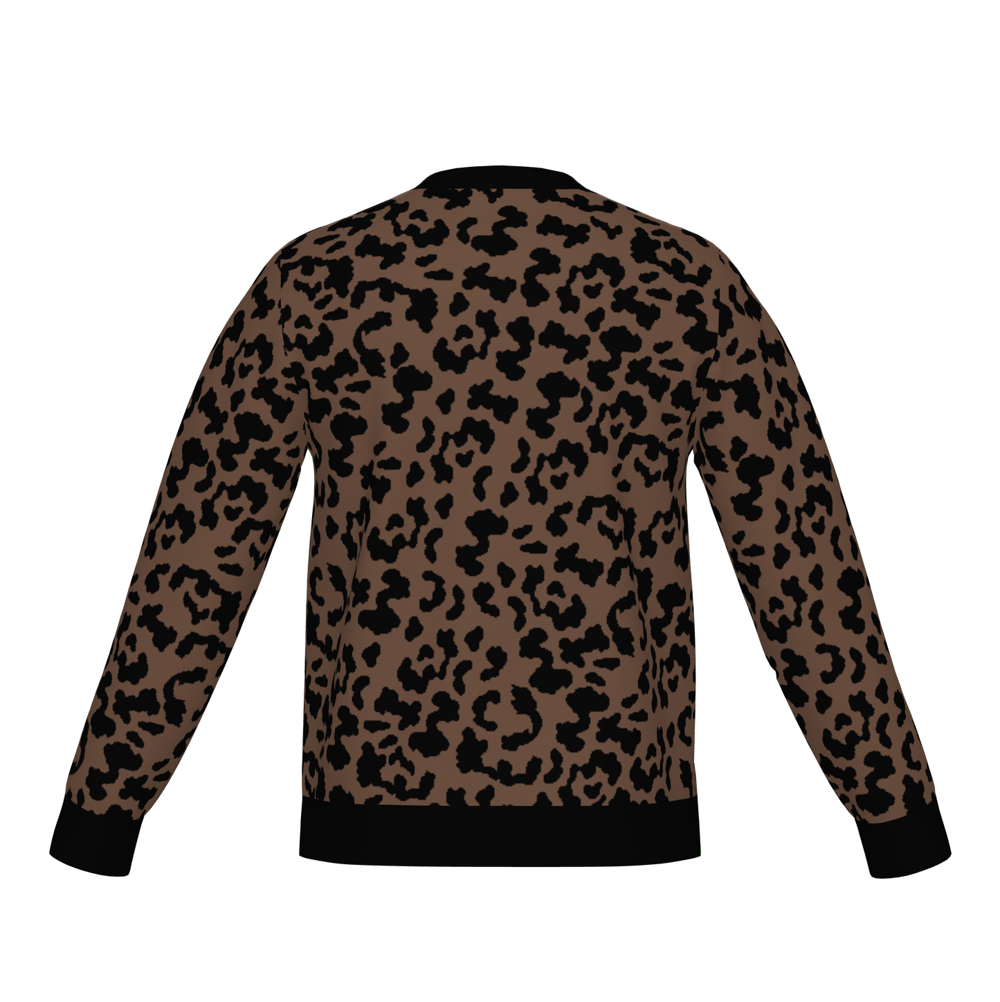 Classic Fit Leopard Pattern Knit Sweater WNK0003