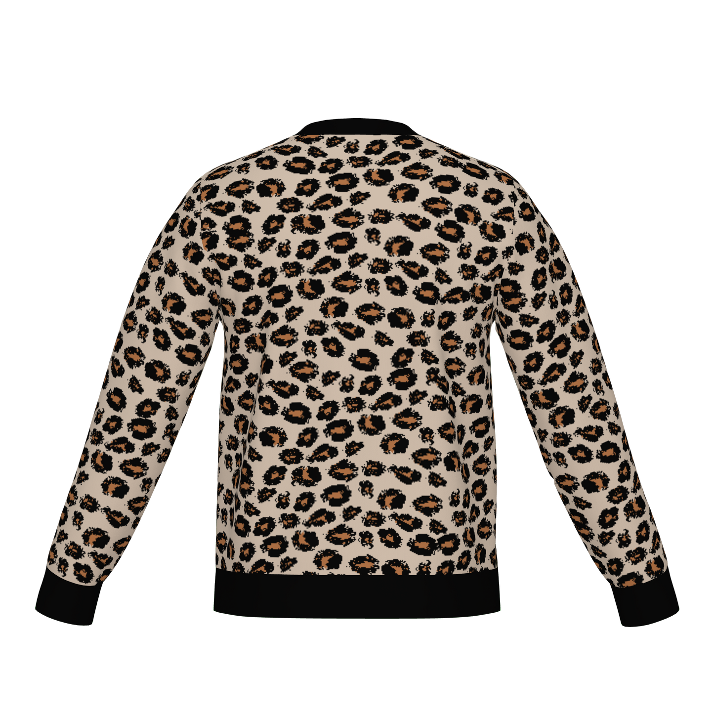 Classic Fit Leopard Pattern Knit Sweater WNK0005