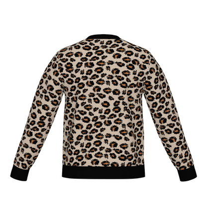 Classic Fit Leopard Pattern Knit Sweater WNK0005