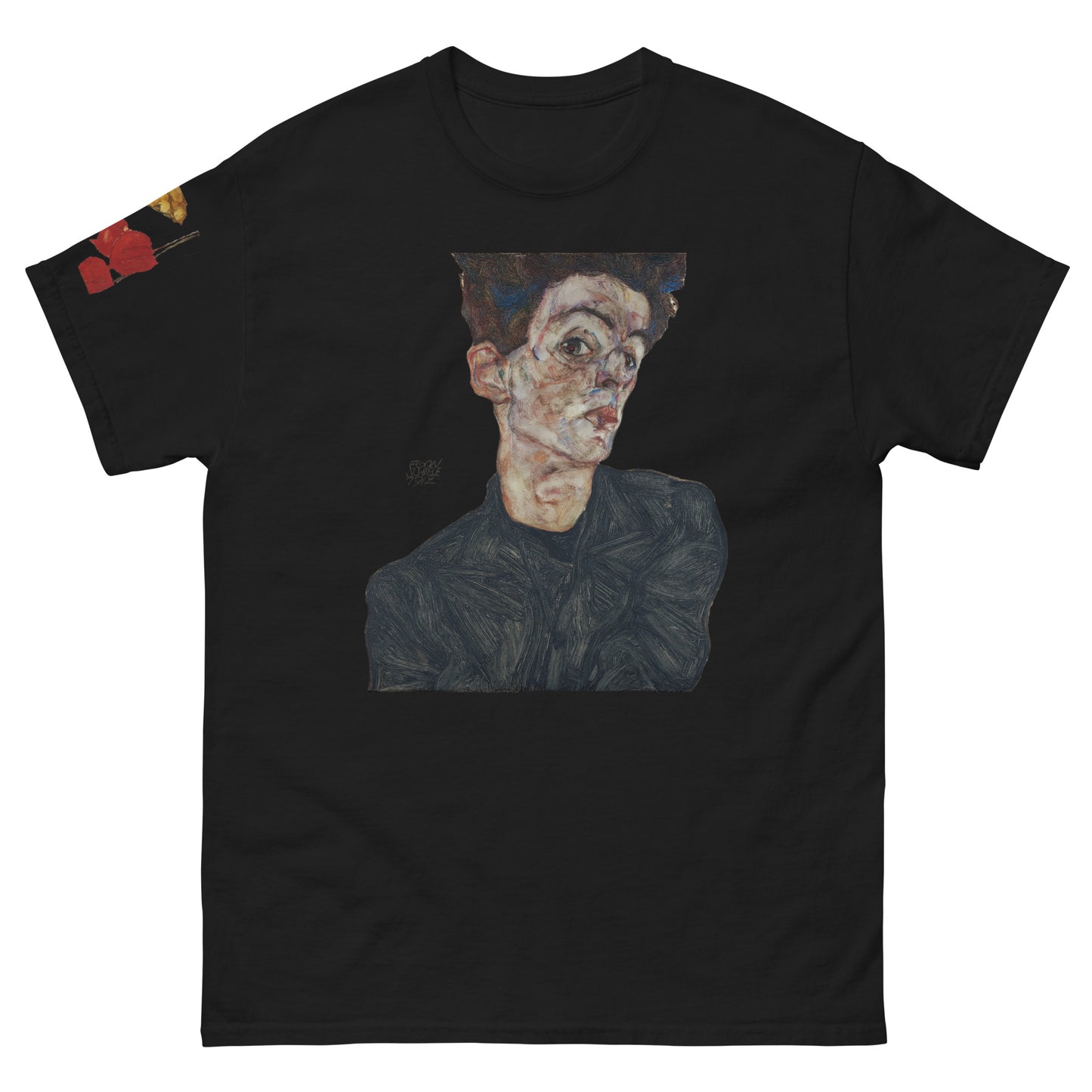 Egon Schiele - Self-Portrait With Physalis T-shirt AF0002