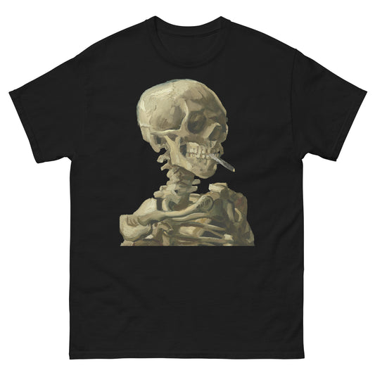 Vincent van Gogh - Head Of A Skeleton With A Burning Cigarette Short Sleeve T-shirt AF0019