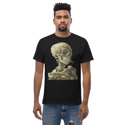 Vincent van Gogh - Head Of A Skeleton With A Burning Cigarette Short Sleeve T-shirt AF0019