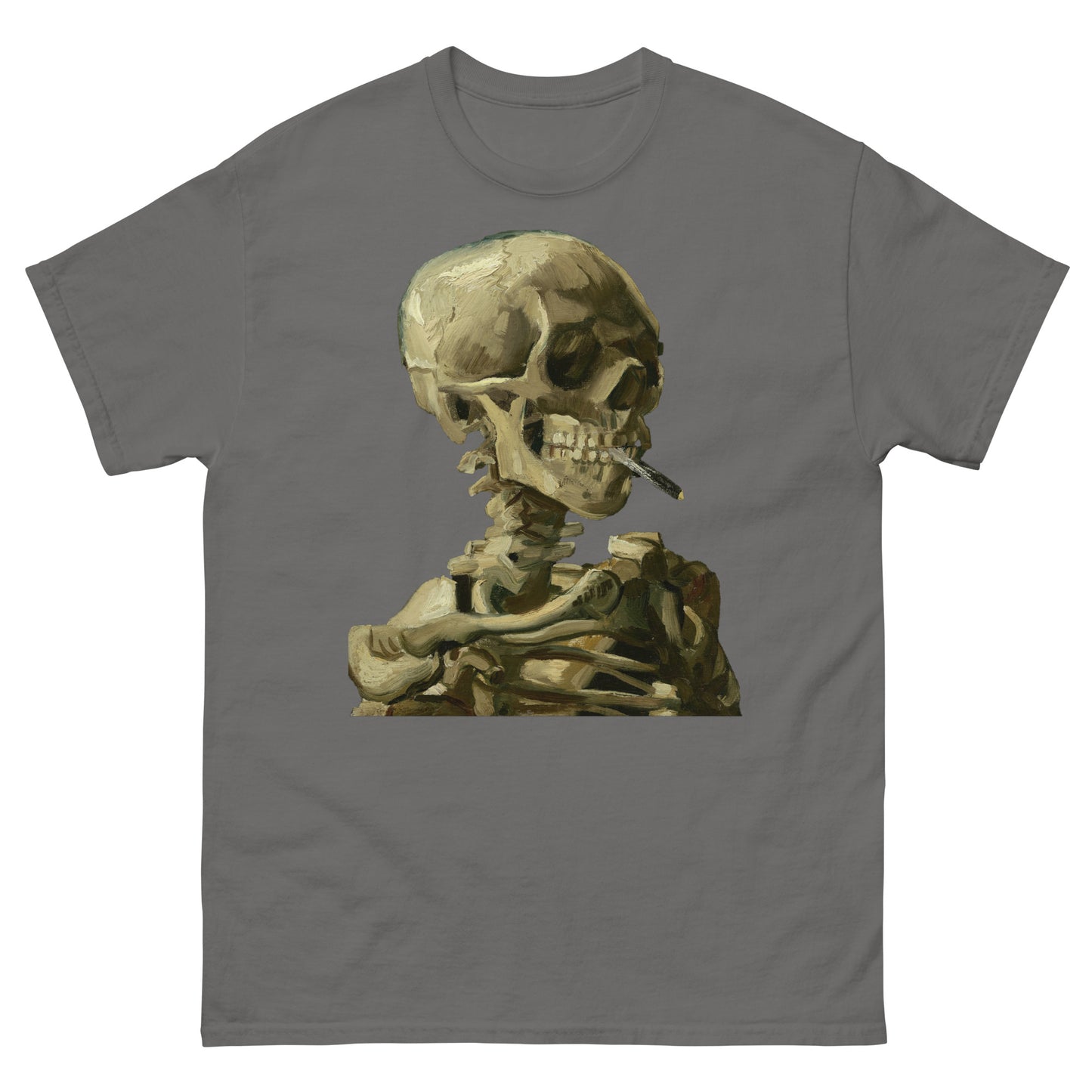 Vincent van Gogh - Head Of A Skeleton With A Burning Cigarette Short Sleeve T-shirt AF0019