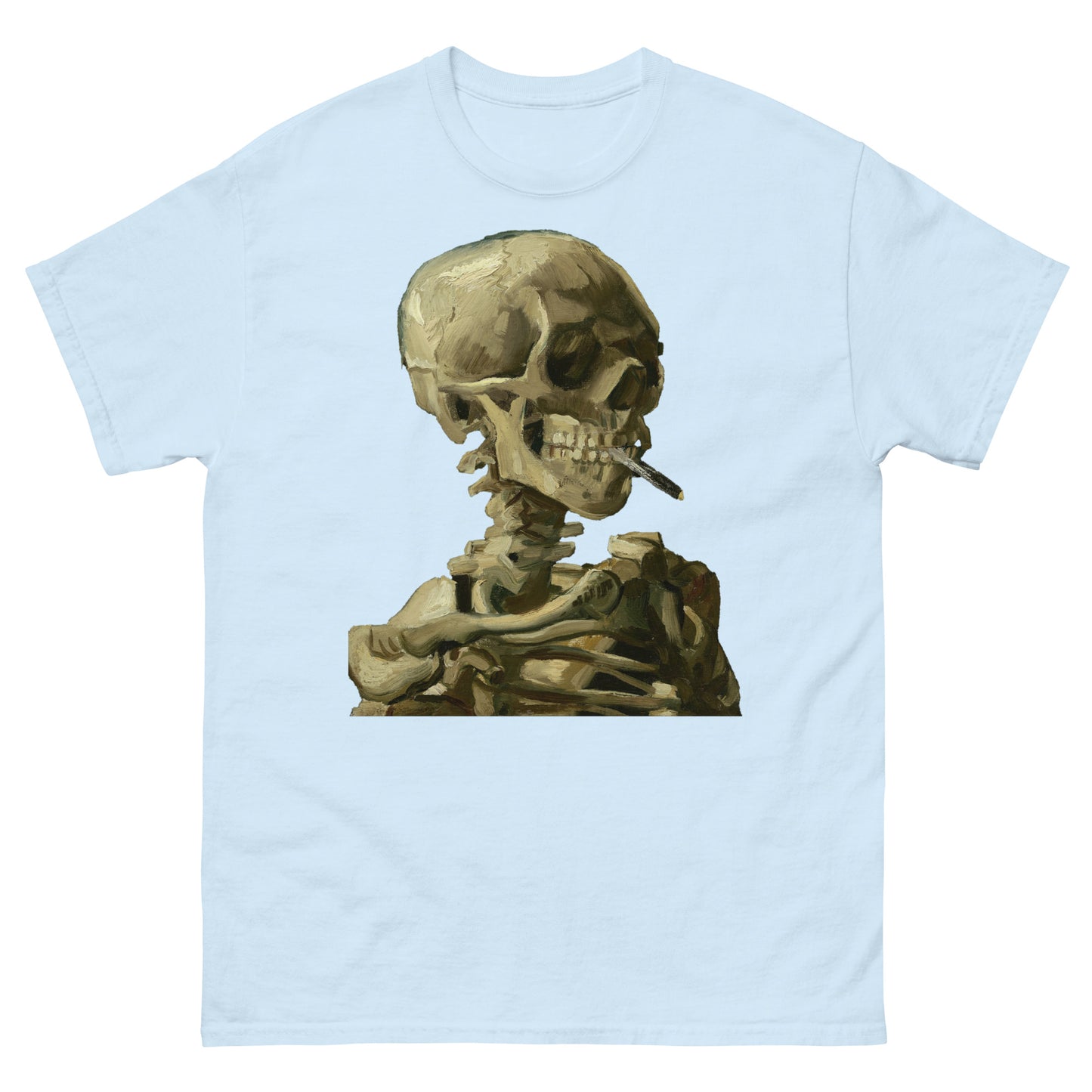 Vincent van Gogh - Head Of A Skeleton With A Burning Cigarette Short Sleeve T-shirt AF0019