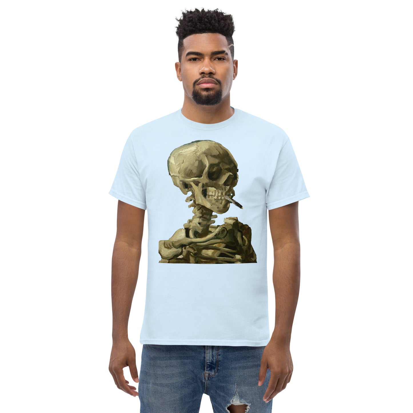 Vincent van Gogh - Head Of A Skeleton With A Burning Cigarette Short Sleeve T-shirt AF0019