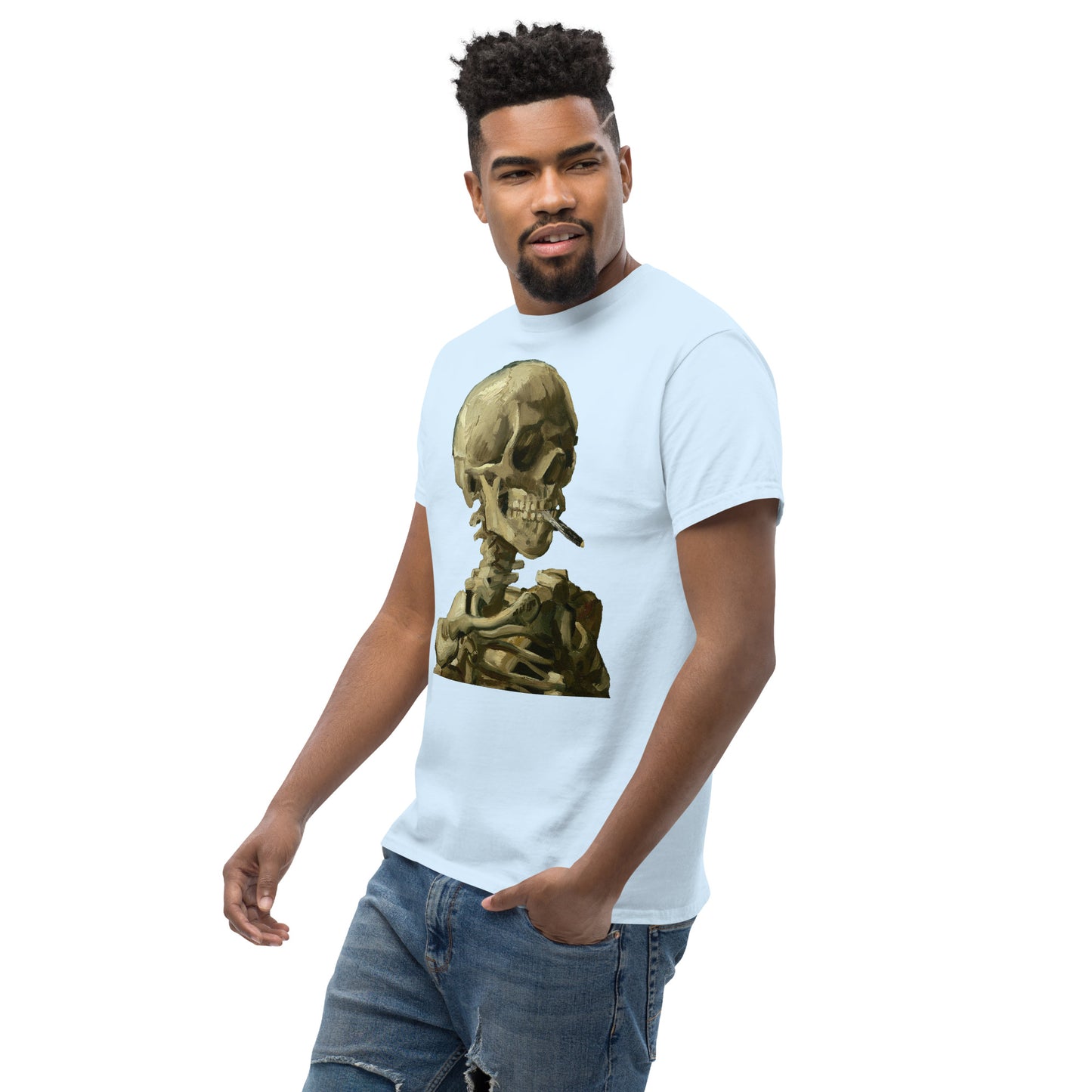 Vincent van Gogh - Head Of A Skeleton With A Burning Cigarette Short Sleeve T-shirt AF0019