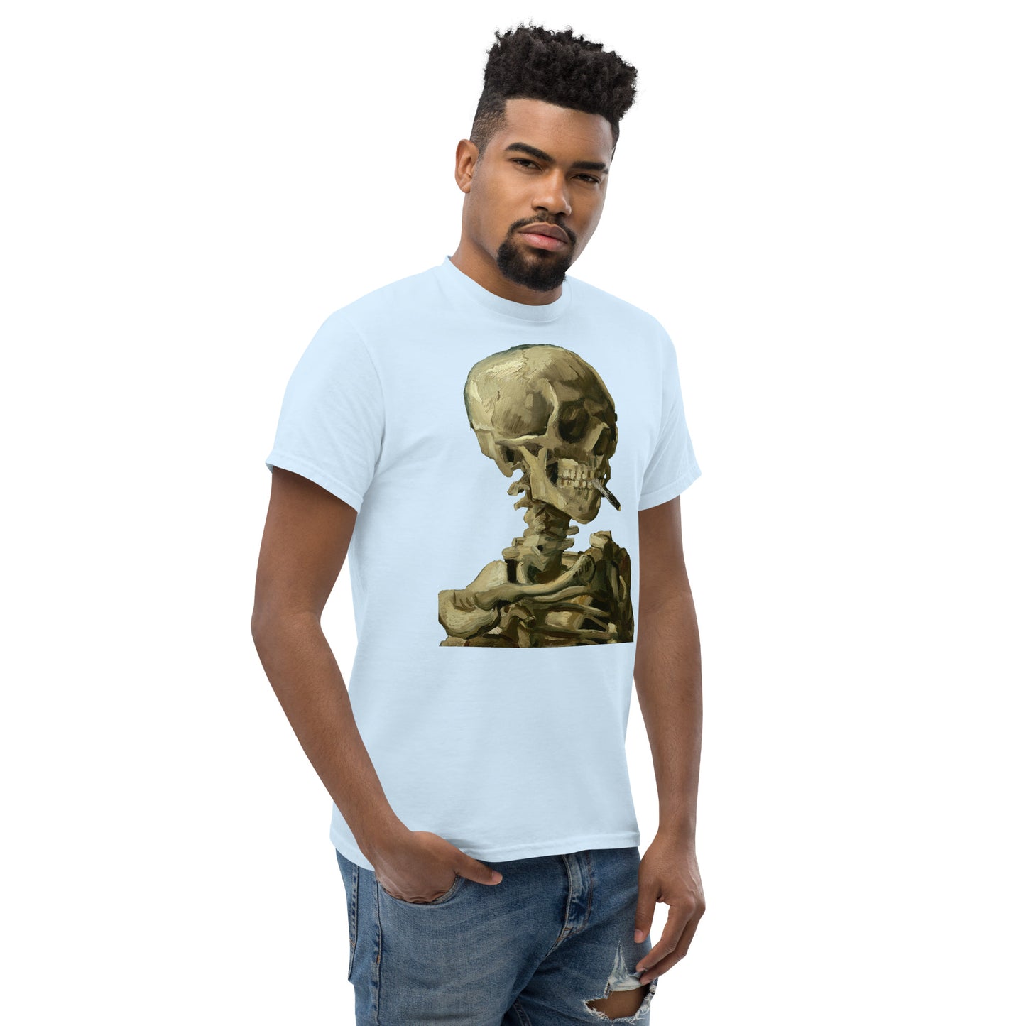 Vincent van Gogh - Head Of A Skeleton With A Burning Cigarette Short Sleeve T-shirt AF0019